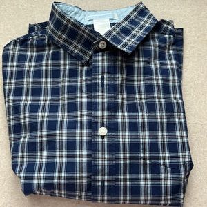 Janie and Jack blue plaid shirt size 7